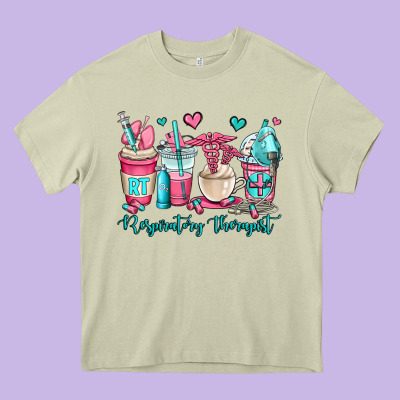Rt Respiratory Therapist Coffee Cups Heavy Core Tee Designed By Oliviacreatesart