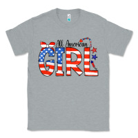 Heather Grey All American Girl Bandana Classic Tee - CowCowDesign
