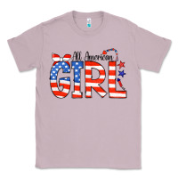 Lilac All American Girl Bandana Classic Tee - CowCowDesign