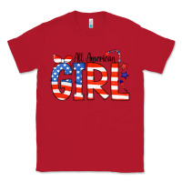 Red All American Girl Bandana Classic Tee - CowCowDesign