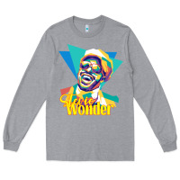 Heather Grey stevie wonder vintage Long Sleeve Tee - linhVisuals
