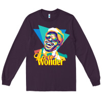 Plum stevie wonder vintage Long Sleeve Tee - linhVisuals