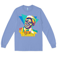 Colony Blue stevie wonder vintage Long Sleeve Tee - linhVisuals