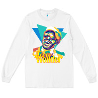 White stevie wonder vintage Long Sleeve Tee - linhVisuals