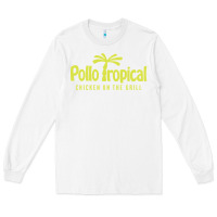 White suitable-pollo-tropical-worn Long Sleeve Tee - linhVisuals