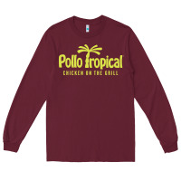 Burgundy suitable-pollo-tropical-worn Long Sleeve Tee - linhVisuals
