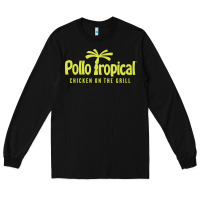 Black suitable-pollo-tropical-worn Long Sleeve Tee - linhVisuals