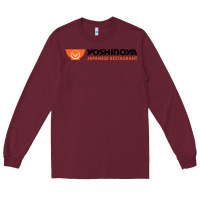 Burgundy suitable-yoshinoya-worn Long Sleeve Tee - linhVisuals