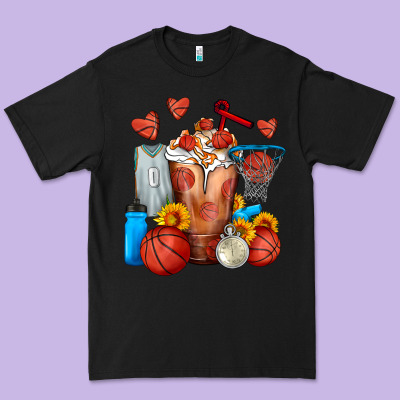 Basketball Sunflower Frappe Premium Tee Designed By Fadigitalartstudio