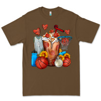 Cacao Basketball Sunflower Frappe Premium Tee - FaDigitalArtStudio