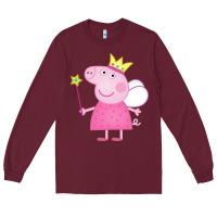 Burgundy pig Long Sleeve Tee - linhVisuals