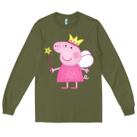 Army Green pig Long Sleeve Tee - linhVisuals