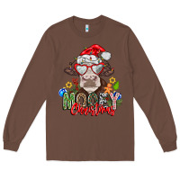 Chestnut Mooey Christmas Long Sleeve Tee - CowhideDigitalArt