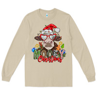 Mushroom Mooey Christmas Long Sleeve Tee - CowhideDigitalArt