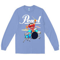 Colony Blue the muppet show animal playing pearl drums Long Sleeve Tee - linhVisuals