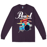 Plum the muppet show animal playing pearl drums Long Sleeve Tee - linhVisuals