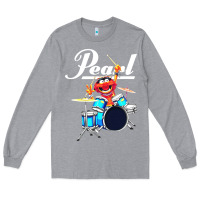 Heather Grey the muppet show animal playing pearl drums Long Sleeve Tee - linhVisuals
