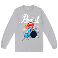 Moon Dust the muppet show animal playing pearl drums Long Sleeve Tee - linhVisuals