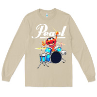 Mushroom the muppet show animal playing pearl drums Long Sleeve Tee - linhVisuals