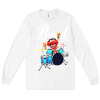 White the muppet show animal playing pearl drums Long Sleeve Tee - linhVisuals