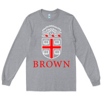 Heather Grey brown university Long Sleeve Tee - linhVisuals