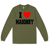 Army Green i love masonry Long Sleeve Tee - linhVisuals