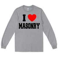 Heather Grey i love masonry Long Sleeve Tee - linhVisuals