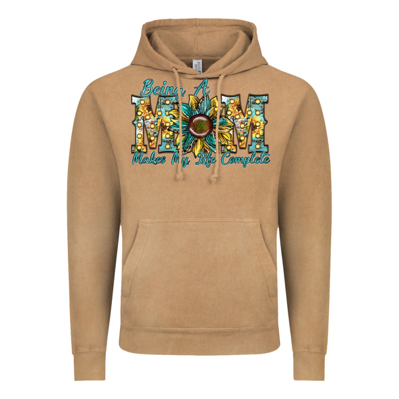 Being A Mom Makes My Life Complete Vintage Hoodie by SublimationCraftShop | Teevron