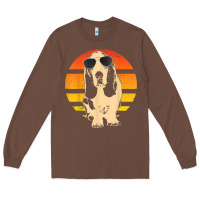 Chestnut retro basset hound t shirt men women kids gift t shirt Long Sleeve Tee - linhVisuals