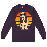Plum retro basset hound t shirt men women kids gift t shirt Long Sleeve Tee - linhVisuals