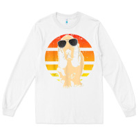 White retro basset hound t shirt men women kids gift t shirt Long Sleeve Tee - linhVisuals