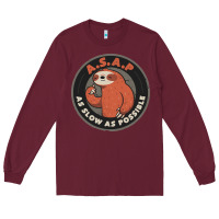 Burgundy as slow as possible Long Sleeve Tee - linhVisuals