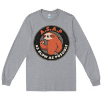 Heather Grey as slow as possible Long Sleeve Tee - linhVisuals