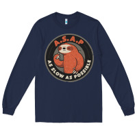 Navy as slow as possible Long Sleeve Tee - linhVisuals