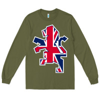 Army Green great britain national Long Sleeve Tee - linhVisuals