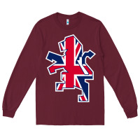 Burgundy great britain national Long Sleeve Tee - linhVisuals