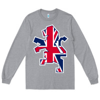 Heather Grey great britain national Long Sleeve Tee - linhVisuals