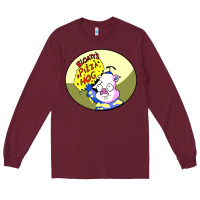 Burgundy bloaty pizza hog Long Sleeve Tee - linhVisuals
