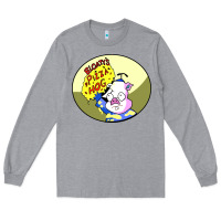 Heather Grey bloaty pizza hog Long Sleeve Tee - linhVisuals