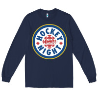 Navy hockey night in canada 1 Long Sleeve Tee - linhVisuals