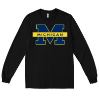 Black michigan Long Sleeve Tee - linhVisuals