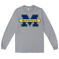 Heather Grey michigan Long Sleeve Tee - linhVisuals