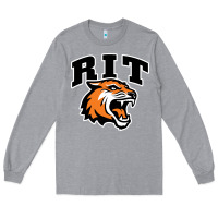 Heather Grey tiger Long Sleeve Tee - linhVisuals