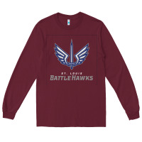 Burgundy suitable-st-battlehawks-worn Long Sleeve Tee - linhVisuals