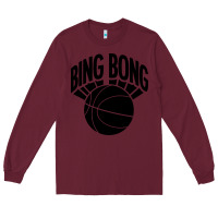 Burgundy black bing bong Long Sleeve Tee - linhVisuals