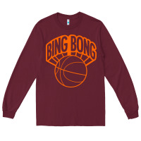 Burgundy Bing Bong New York Long Sleeve Tee - linhVisuals