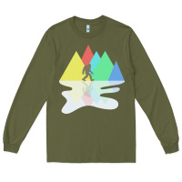 Army Green bigfoot t  shirt bigfoot   bigfoot 8 Long Sleeve Tee - linhVisuals