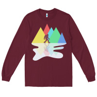 Burgundy bigfoot t  shirt bigfoot   bigfoot 8 Long Sleeve Tee - linhVisuals
