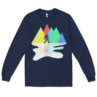 Navy bigfoot t  shirt bigfoot   bigfoot 8 Long Sleeve Tee - linhVisuals