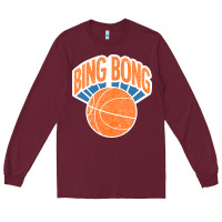 Burgundy Bing Bong Vintage Long Sleeve Tee - linhVisuals